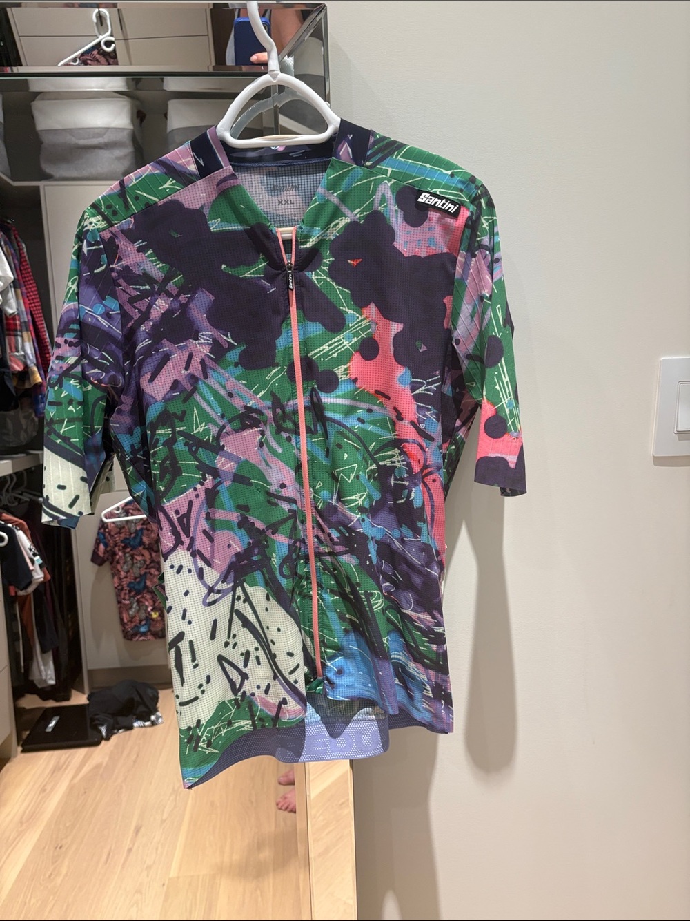 Like new Women's Santino Multicolor Printed Cycling Jersey